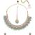 glamorous flower design kundan antique gold plated choker jewellery set for women