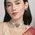 graceful round shape pearl lariat brass kundan antique gold plated choker necklace set for women