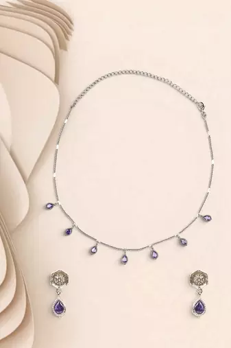fine oval shape brass kundan antique gold plated choker necklace set for women