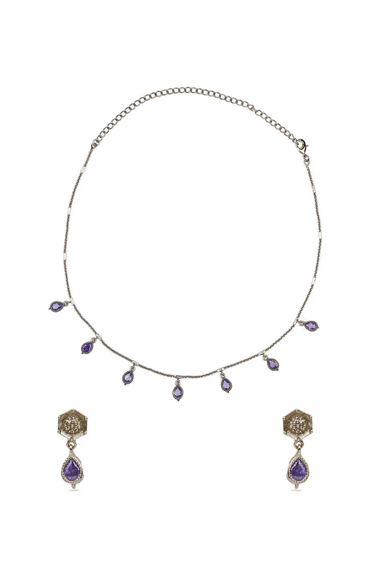 fine oval shape brass kundan antique gold plated choker necklace set for women