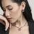 flowing flower design brass antique gold plated choker necklace set for women