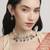 incredible oval shape pearl brass kundan antique gold plated choker necklace set for women