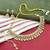 glimmery flower design pearl kundan antique gold plated choker jewellery set for women