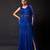 Royal Blue Embroidered Net Lehenga Set
