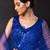 Royal Blue Embroidered Net Lehenga Set