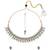gorgeous flower design pearl kundan antique gold plated choker jewellery set for women