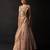 Rose Gold Embroidered Organza Chinon Lehenga Set