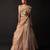 Rose Gold Embroidered Organza Chinon Lehenga Set