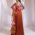 Rust Orange Chinon Organza Lehenga Set