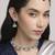 incredible flower design pearl kundan silver plated choker jewellery set for women