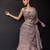Mocha Brown Embroidered Organza Lehenga Set