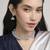 lovely flower design pearl kundan silver plated choker jewellery set for women