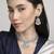 marvellous paisley design half-moon shape kundan silver plated choker jewellery set for women