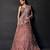 Dusty Mauve Embroidered Satin Lehenga Set