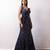 Midnight Blue Embroidered Georgette Lehenga Set