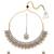 gorgeous flower design pearl kundan antique gold plated choker jewellery set for women