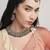 graceful flower design pearl kundan antique gold plated choker jewellery set for women