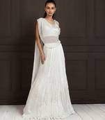 Ivory Chiffon Silk Lehenga Set
