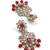 incredible flower design pearl kundan antique gold plated choker jewellery set for women