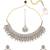 glamorous oval shape pearl kundan antique gold plated choker jewellery set for women