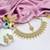 lavish flower and oval shape kundan antique gold plated choker jewellery set for women