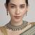 modern flower and oval shape kundan antique gold plated choker jewellery set for women