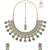 modern flower and oval shape kundan antique gold plated choker jewellery set for women