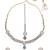 round and flower design 2 layer necklace antique gold plated long haram jewellery set for women
