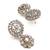 round and flower design 2 layer necklace antique gold plated long haram jewellery set for women