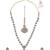 stylish flower and chandelier design kundan antique gold plated long haram jewellery set for women