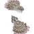 stylish flower and chandelier design kundan antique gold plated long haram jewellery set for women