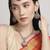 superb flower and chandelier design kundan antique gold plated long haram jewellery set for women