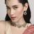 modern square and round shape kundan antique gold plated choker jewellery set for women