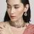 modish square and round shape kundan antique gold plated choker jewellery set for women