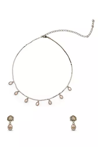 finely circle shape brass kundan antique gold plated choker necklace set for women