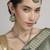 creative oval and flower chandelier shape kundan antique gold plated choker jewellery set for women