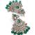 creative oval and flower chandelier shape kundan antique gold plated choker jewellery set for women