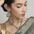 creative oval and flower chandelier shape kundan antique gold plated choker jewellery set for women