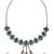 attractive oval shape green kundan antique gold plated choker necklace set for women