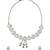 graceful oval shape white kundan antique gold plated choker necklace set for women