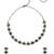 lavish traingle shape green kundan brass antique gold plated choker necklace set for women