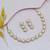 lovely traingle shape white kundan brass antique gold plated choker necklace set for women