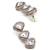 lovely traingle shape white kundan brass antique gold plated choker necklace set for women