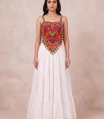 white rayon plain lehenga choli