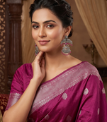 Oxidized silver peacock chandbali earrings with pink beads