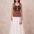 white rayon plain lehenga choli