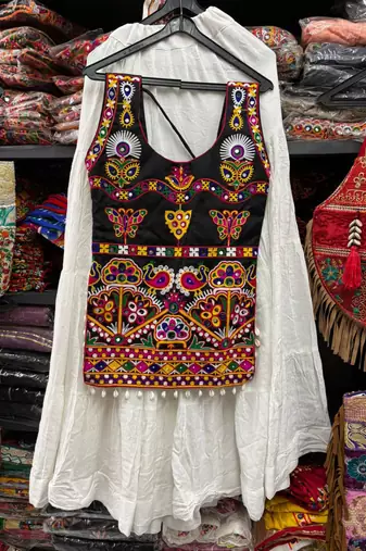 white rayon plain lehenga choli