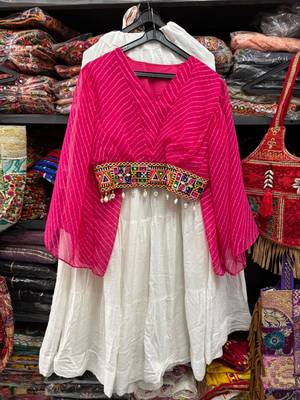 white rayon plain lehenga choli 2