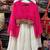 white rayon plain lehenga choli