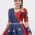 red rayon embroidered lehenga choli